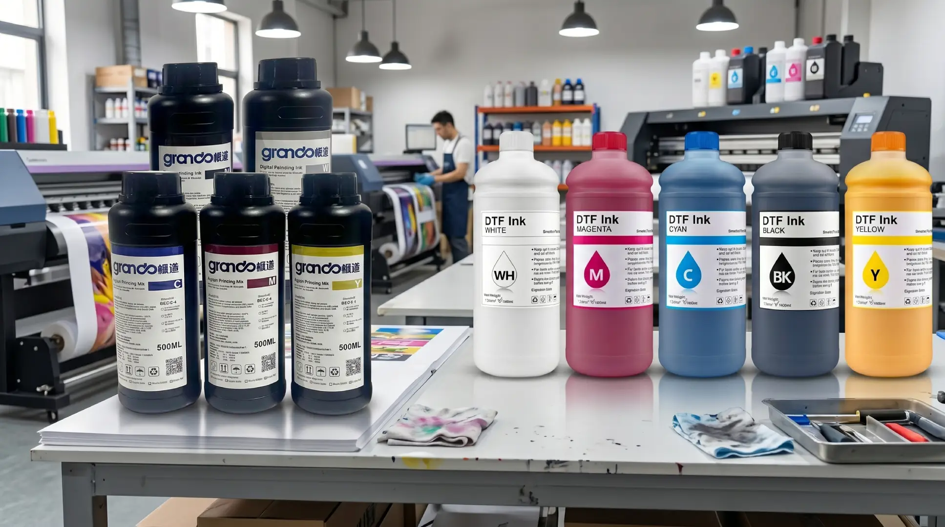 Tintas Mimaki LUS 210 y Grando DTF